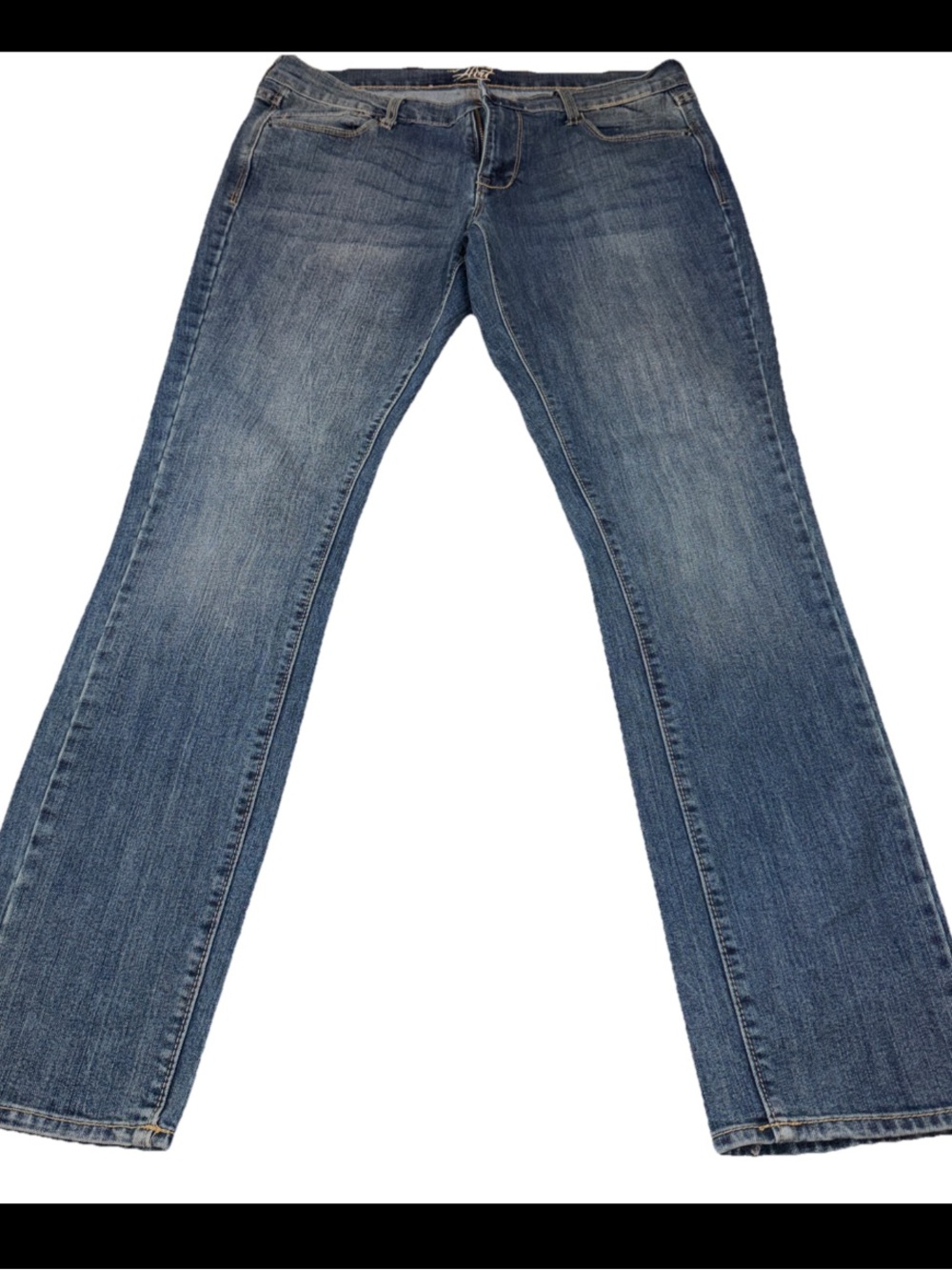 OLD NAVY Mid Rise Stretchy Blue JEANS,  The Flirt, Women’s Size 10, Tapered Leg